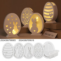 DIY Ailes d'Ange Jetable Cristal Résine Plâtre Ciment Oeuf Creux de Pâques pour Lampe Silhouette Miroir Moule en Silicone Lavage à la Main