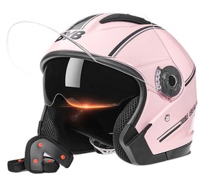 Casque de <span class=keywords><strong>moto</strong></span> certifié ECE - Casque de vélo électrique à double visière pour adultes, toutes saisons - Product Image 1