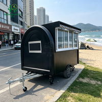 Remorque alimentaire mobile vintage de haute qualité avec aménagement de cuisine intérieure personnalisé