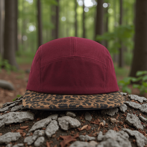 หมวกวินเทจ 5 ชิ้น ลายเสือดาว ปีกแบน ผ้าฝ้าย ปรับขนาดได้ สองสี หมวกกีฬาวิ่ง ราคาโรงงาน หมวกแคมป์ปิ้ง - Product Image 1