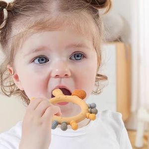 Anneau de dentition en silicone de qualité alimentaire pour bébé, motif étoile mignon, facile à saisir, jouet à mâcher pour bébé - Product Image 2