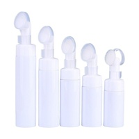 Bouteilles PET blanches en mousse avec pompe, en stock, 30ml/60ml, Bouteilles transparentes rouges pour mousse 50ml, Bouteilles de distribution étiquetées pour nettoyant visage