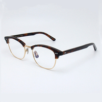 Monturas Ópticas Retro para Mujer, Gafas de Negocios a la Moda, Monturas de Acetato y Metal de Alta Calidad, Diseño Ovalado para Hombre