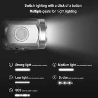 Linterna LED Portátil Recargable por USB, Multifuncional, de Plástico, para Exteriores, Camping, Mini Linterna Ultra Brillante, Linterna de Bolsillo EDC