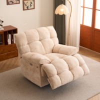 Fauteuil inclinable ergonomique noir avec support corporel, canapé de relaxation à angles réglables et repose-pieds relevable pour home cinéma et salon