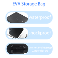 Grande boîte de rangement noire en EVA avec fermeture éclair pour appareils PC à coque rigide, étanche, antichoc, taille personnalisable pour les voyages