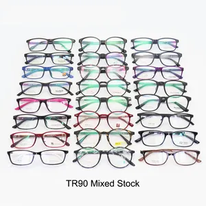 各種ミックスTR90ストックアイウェアユニセックスミックスカラーとモデル光学眼鏡フレーム