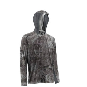 Vêtements de pêche de haute qualité chemises à manches longues trous de pouce à capuche personnalisé à séchage rapide sublimé Protection UV vêtements de pêche - Product Image 3