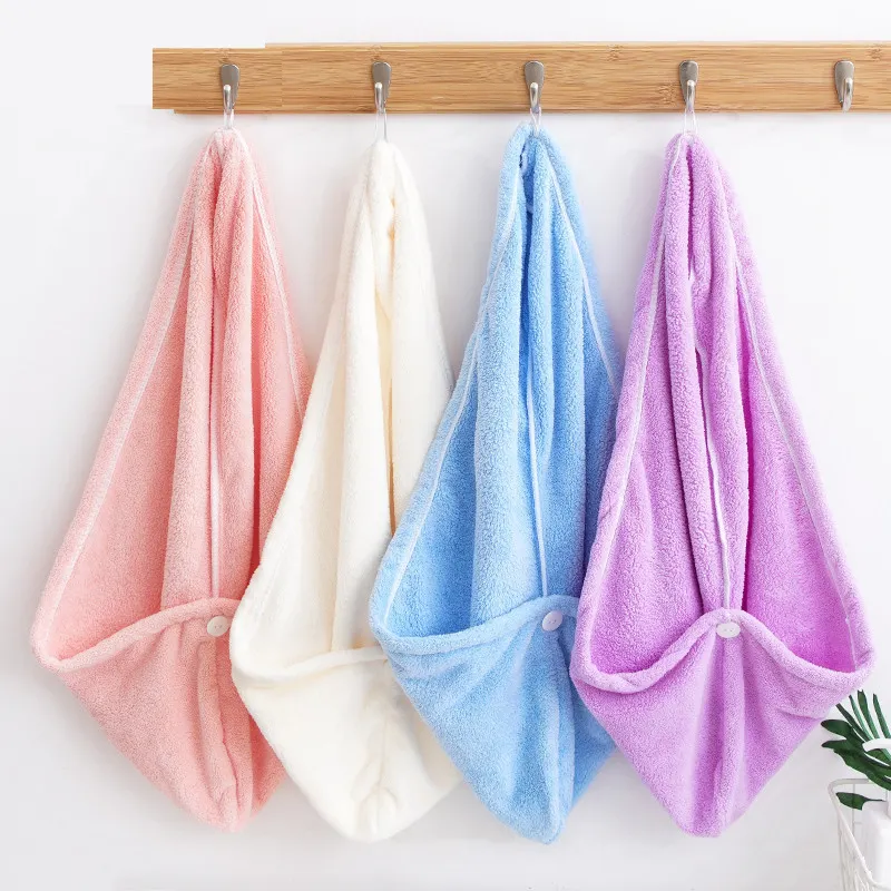 Women Hair Drying Hat Quick-dry Microfiber Hair Towel Cap Hat Bath Hat Solid Towel Cap Super Absorption Turban Hair Dry Cap