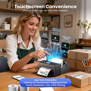 <span class=keywords><strong>Imprimante</strong></span> thermique Phomemo PM64D avec écran tactile Bluetooth, <span class=keywords><strong>imprimante</strong></span> d'étiquettes thermiques 4x6 avec porte-étiquettes pour les petites entreprises - Product Image 4