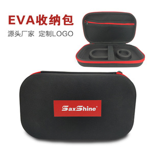 Sac de rangement EVA pour appareil photo numérique, résistant aux chocs, noir avec fermeture éclair rouge JLD 583 - Product Image 4