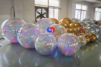 Ballons sphériques miroir flottants décoratifs géants éblouissants, réfléchissants, suspendus, disco, brillants, gonflables, colorés, irisés