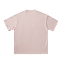 T-shirt décontracté unisexe en coton pur à manches courtes et col rond, coupe ample, 250 grammes, personnalisable avec logo, idéal pour l'été et les bénévoles