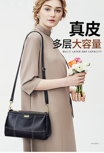 Bolso de Hombro de Cuero Genuino, Bolsos de Mano de Lujo para Mujer, Bolsos Tote de Piel Vacuna de Alta Calidad, Nuevo Bolso Mensajero Femenino - Product Image 2