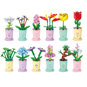 Ensembles de blocs de construction en forme de fleurs, plante en pot avec boîte cadeau, ensembles de briques MOC, ensembles de bricolage pour enfants, jouets éducatifs pour enfants 8814 - Product Image 6