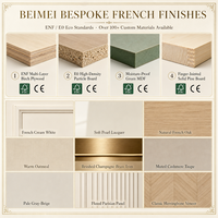 Lit de rangement tatami néoclassique moderne sur mesure avec armoire intégrée et bureau pour suite parentale parisienne