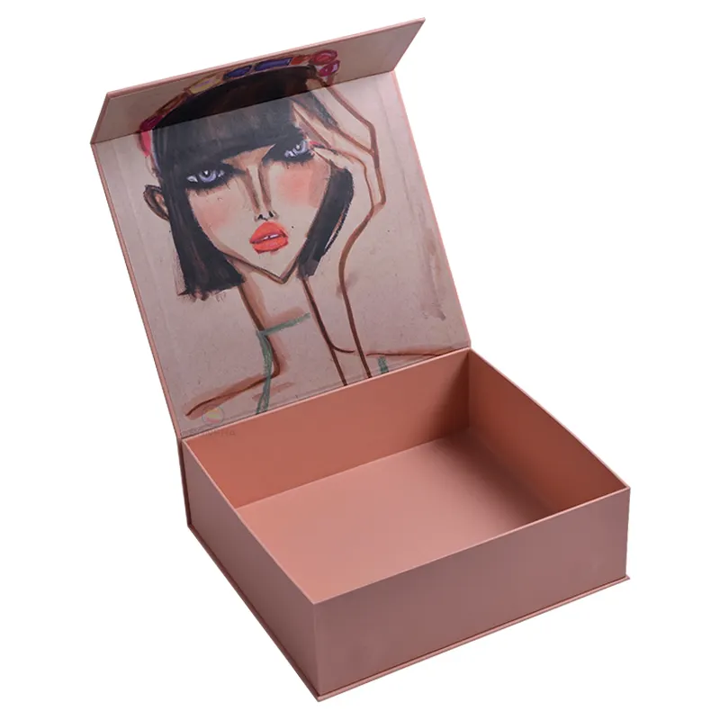 Kotak Kemasan Sarung Bantal Sutra Kustom Grosir Kotak Hadiah Mewah Tutup Magnetik Merah Muda Kotak Kosmetik