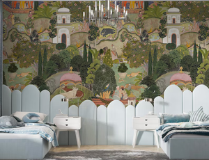 Jaipur Garden <strong>Wallpaper</strong> Mural Handmade Custom Indian Floral <strong>Peel</strong> <strong>and</strong> <strong>Stick</strong> <strong>Wallpaper</strong> - Product Image 4