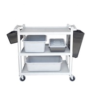 Maison d'avitaillement caddie à vaisselle en plastique avec seau service d'hôtel assiettes de nettoyage chariot à vaisselle