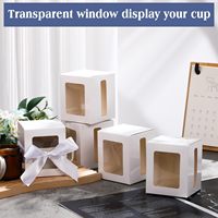 Fullsun Boîte d'emballage cadeau transparente de vente chaude pour tasses tasses à café en céramique emballage de verre à vin porte-tasse bougie