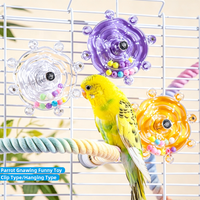 Roue de jeu pour oiseaux, facile à installer, durable, pour l'intérieur, accessoires de cage, jouet à mâcher pour perroquet