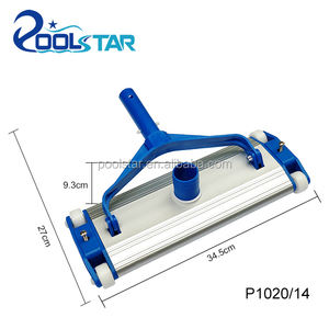 Venta caliente Durable Heavy Duty Ponderado 14 "Herramienta <span class=keywords><strong>de</strong></span> limpieza <span class=keywords><strong>manual</strong></span> Limpiador <span class=keywords><strong>de</strong></span> piscinas Cabezal <span class=keywords><strong>de</strong></span> vacío <span class=keywords><strong>de</strong></span> aluminio con ruedas y cepillo inferior - Product Image 2