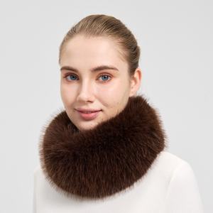 Теплый шарф-накидка из искусственного меха для осени и зимы, меховой воротник-шарф для женщин, для пальто и платьев - Product Image 1