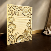 Plaque de gaufrage 3D sculptée sur mesure TPS Brand, matrice mâle en laiton + matrice femelle en résine, modèle de précision CNC DF-12-117 pour le luxe