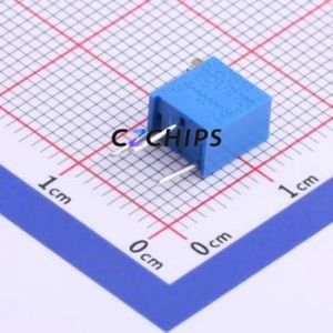 ตัวต้านทาน/โพเทนชิโอมิเตอร์แบบปรับได้สำหรับ3266X-1-503LF ผ่านชิ้นส่วนรู (THT)-3P, ตัวต้านทาน6.4x4.3มม. 50Kohm 10% 250 100mw ppm/℃ - Product Image 1