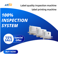 ARISE Inspección 100% de la web completa para película impresa: arañazos, manchas, abolladuras, golpes, agujeros. Lente sin distorsión, 5% de precisión, CE.