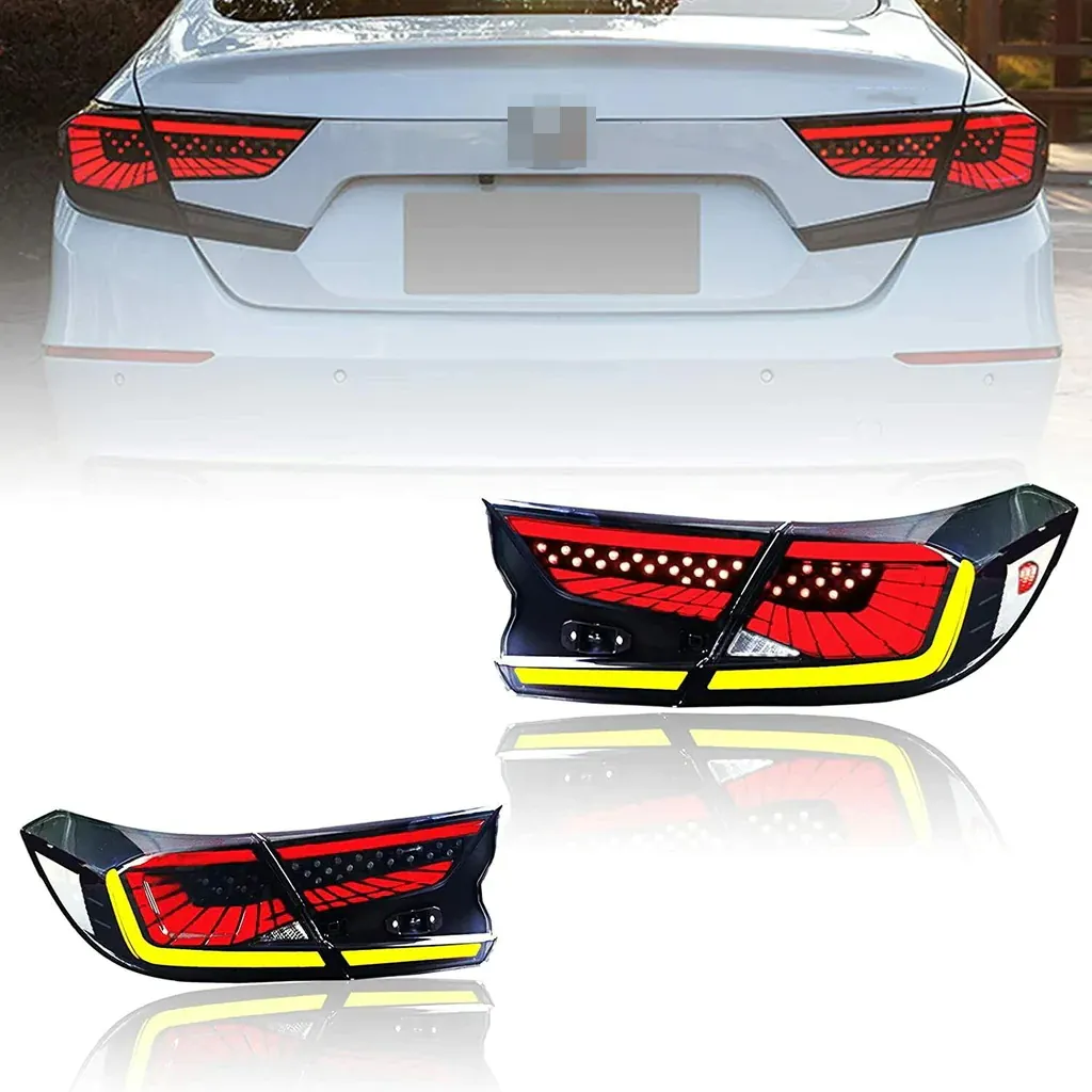 LED Smoked Rear Tail Lights Assembly For 2018-2020 Honda Accord