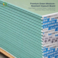 Plaque de plâtre résistante à l'humidité OEM/ODM, type Knauf, plaque de plâtre imperméable, anti-moisissure, Sheetrock 12,5 mm pour cloisons