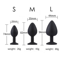 Erwachsenen-Spielzeug Sex-Produkte Schmuck Analplug Butt Plug mit Runder Form