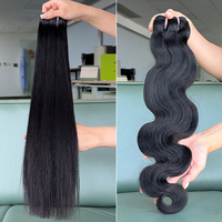 Cheveux vierges vietnamiens 100% humains, mèches lisses, tissage bruts, cuticules alignées, double trame machine, prêts pour la permanente