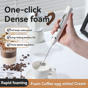 เครื่องตีฟองนมไฟฟ้าแบบชาร์จได้ เครื่องผสมเครื่องดื่มในครัว เครื่องตีไข่ เครื่องปั่นขนาดเล็ก เครื่องทำฟองนม เครื่องตีฟองนมแบบมือถือสำหรับกาแฟ - Product Image 3
