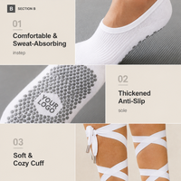 Chaussettes de yoga OEM respirantes et antidérapantes pour femmes, avec logo personnalisé, couleur unie, pour entraînement de Pilates en intérieur