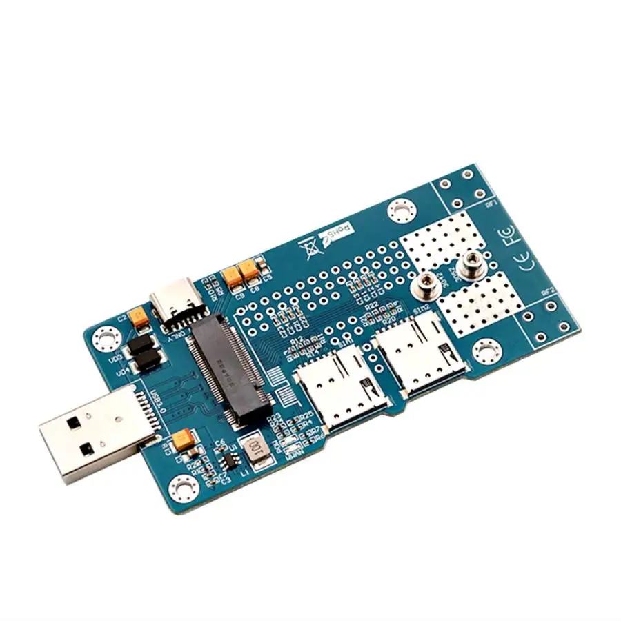 For NGFF(M.2) to USB 3.0 Adapter with Power and Dual for NANO SIM card Slot 3G/4G/5G Module 3042/3052 M.2 key B Card for PC