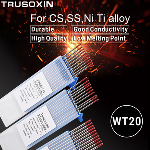 10 unidades de cabezales de electrodo de tungsteno de torio de 175 mm con código de color rojo, varillas de aguja de tungsteno con cabeza roja - Product Image 2