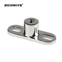 Base de support fixe à ressort à gaz avec polissage miroir, en acier inoxydable 304, siège de vérin M10, coussin hydraulique pour camping-car, à vendre