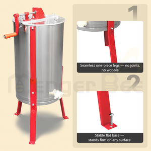 Extractor de Miel Manual de 2 Cuadros, de Acero Inoxidable, con Manivela, Centrífuga de Miel para Apicultura, Granja y Recolección de Miel en el Hogar - Product Image 4