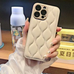 <span class=keywords><strong>Beige</strong></span> Mode Femme Couverture de Téléphone Couture Ondulé En Cuir TPU Téléphone étui pour <span class=keywords><strong>iphone</strong></span> 16 15 pro 11 <span class=keywords><strong>12</strong></span> 13 14 - Product Image 2