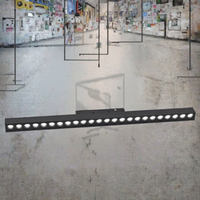 Spot LED linéaire 24W DC48V, style moderne, encastré, suspendu, sur rail magnétique, en aluminium, grille lumineuse LED