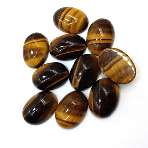 Cabochon Ovale in Occhio <span class=keywords><strong>di</strong></span> Tigre Naturale, Liscio e Lucido, Chatoyant, con Fondo Piatto per Creazione <span class=keywords><strong>di</strong></span> Anelli, Ciondoli e Gioielli - Product Image 5