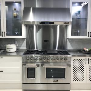 48 بوصة ثنائي الوقود فرن كهربائي 8 موقد غاز مواقد مع صينية - Product Image 4