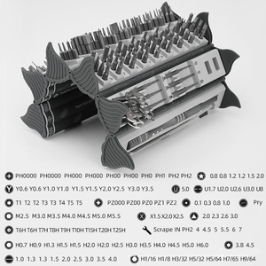 Outils 128 en 1 : Kit de tournevis de précision magnétique avec tige flexible, modèle OEM, étui rigide pour réparation domestique - Product Image 1