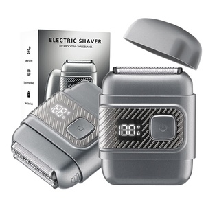 Mini Afeitadora Eléctrica para Hombre, Resistente al Agua IPX6, Inalámbrica con Cable USB, Pantalla LED, Carga Rápida, Portátil, para Cuerpo y Rostro, Triple Cuchilla - Product Image 1