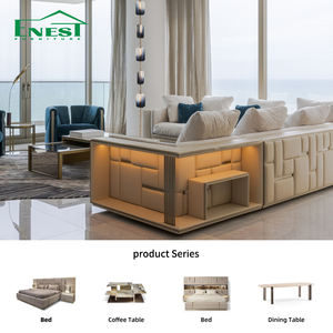 इतालवी लाइट लक्जरी एल आकार वास्तविक चमड़े के कूचों लक्जरी लिविंग रूम सोफे उच्च अंत 5 सीटर चमड़े के सोफे को विला के लिए सेट - Product Image 1