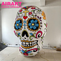 Ballon gonflable décoratif gonflable d'Halloween de Offre Spéciale d'usine d'Artair, tête gonflable de crâne, gonflable de crâne de taille faite sur commande
