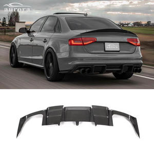 Alerón de labios 2013-16 Precio de fábrica de alta calidad Se adapta a carbono real para Audi <span class=keywords><strong>A4</strong></span> <span class=keywords><strong>s</strong></span>-<span class=keywords><strong>line</strong></span> S4 B8.5 Difusor de parachoques trasero OEM Carbon Black - Product Image 6