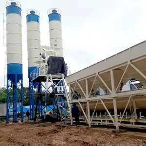 Planta de hormigón mezclado prefabricado de 25m3, planta mezcladora y dosificadora de hormigón con silo de cemento